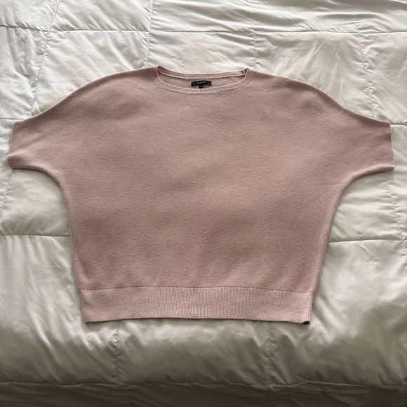 Quince Dolman Sweater Crew Cotton Cashmere Link Stitch Sugar Stone Sz M - Picture 3 of 16